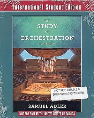Seller image for The Study of Orchestration - with Audio and Video Recordings for sale by BuchWeltWeit Ludwig Meier e.K.