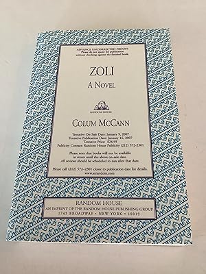 Seller image for Zoli (Uncorrected Proof) for sale by Brothers' Fine and Collectible Books, IOBA