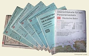 Übersichtskarte zum DB-Kursbuch (Gesamtausgabe UND Übersichtskarte Eisenbahn in in Europa. - 6 Ka...