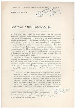 Roethke In The Greenhouse (Offprint)