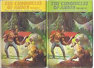 Seller image for TWO BOOKS: The Chronicles of AMBER, Volume 1 & 2 by Roger Zelazny - Signed (inc. Nine Princes in Amber / The Guns of Avalon / Sign of the Unicorn / Hand of Oberon / Courts of Chaos Books i ii iiiiIv v of The AMBER Series )( Vol. One / Two) for sale by Leonard Shoup