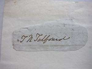 Autograph of Sir Thomas Noon Talfourd, politician