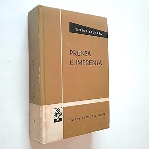 Immagine del venditore per Prensa e imprenta. Textos legales venduto da MAUTALOS LIBRERA