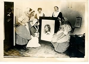 Foto Delegierte der englischen Suffragetten, Christabel Pankhurst, 1913