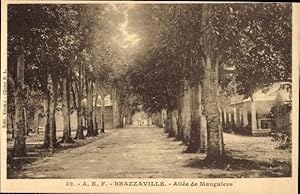 Ansichtskarte / Postkarte Brazzaville Französisch-Kongo, Allee de Manguiers