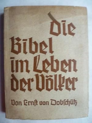 Bild des Verkufers fr Die Bibel im Leben der Vlker. zum Verkauf von Ostritzer Antiquariat