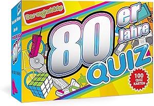 Gift Republic - Quizkarten 80er Jahre | Lustiges Kartenspiel | 100 Quizfragen | Wissensspiel | Tr...