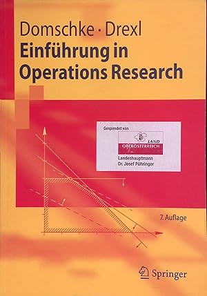 Bild des Verkufers fr Einfhrung in Operations-Research : mit 63 Tabellen. Springer-Lehrbuch zum Verkauf von books4less (Versandantiquariat Petra Gros GmbH & Co. KG)