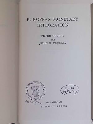 Seller image for European Monetary Integration. for sale by books4less (Versandantiquariat Petra Gros GmbH & Co. KG)