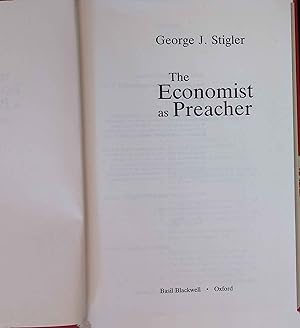 Bild des Verkufers fr The Economist as Preacher. zum Verkauf von books4less (Versandantiquariat Petra Gros GmbH & Co. KG)