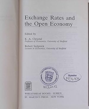 Seller image for Exchange Rates and the Open Economy. for sale by books4less (Versandantiquariat Petra Gros GmbH & Co. KG)