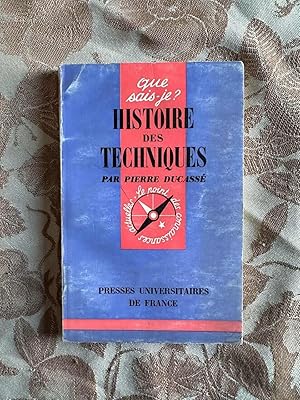 Bild des Verkufers fr Histoire des techniques zum Verkauf von Dmons et Merveilles