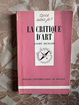 Image du vendeur pour La critique d'art mis en vente par Dmons et Merveilles