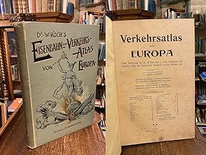 Verkehrsatlas von Europa - (Deckeltitel: Dr. W. Koch's Eisenbahn- und Verkehrs-Atlas von Europa) ...