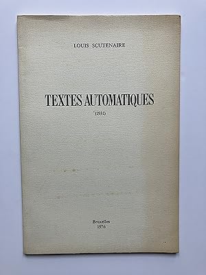 Textes Automatiques [ ENVOI de l' Auteur ]