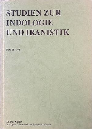 Immagine del venditore per Studien zur Indologie und Iranistik. Bd. 18. venduto da books4less (Versandantiquariat Petra Gros GmbH & Co. KG)