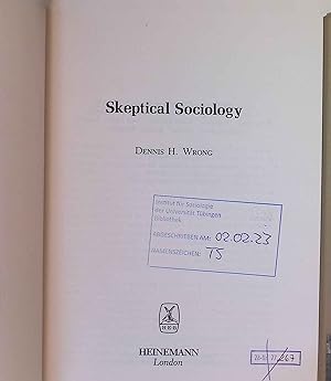 Immagine del venditore per Skeptical Sociology. venduto da books4less (Versandantiquariat Petra Gros GmbH & Co. KG)