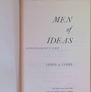 Seller image for Men of Ideas. A Sociologist's View. for sale by books4less (Versandantiquariat Petra Gros GmbH & Co. KG)