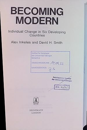 Seller image for Becoming Modern: Individual Change in Six Developing Countries for sale by books4less (Versandantiquariat Petra Gros GmbH & Co. KG)