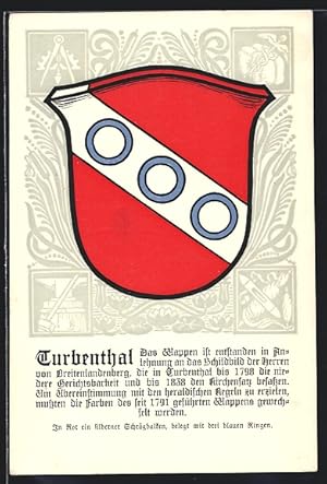 Künstler-Ansichtskarte Turbenthal, Wappen