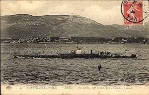 Ansichtskarte / Postkarte Französisches U Boot, Papin