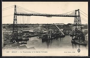 Carte postale Brest, Le Port Militaire, Le Pont Transbourdeur