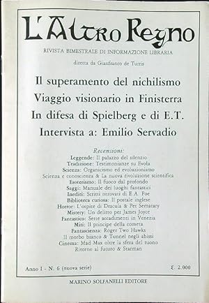 Bild des Verkufers fr L'Altro Regno n. 6/1985 zum Verkauf von Librodifaccia