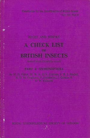 A Check List of British Insects. Part 4: Hymenoptera.