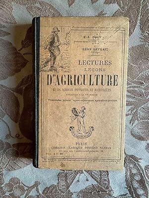 Immagine del venditore per Lectures leons d'agriculture venduto da Dmons et Merveilles