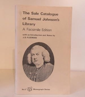 Seller image for The Sale Catalogue of Samuel Johnson's Library . A Facsimile Edition for sale by BRIMSTONES