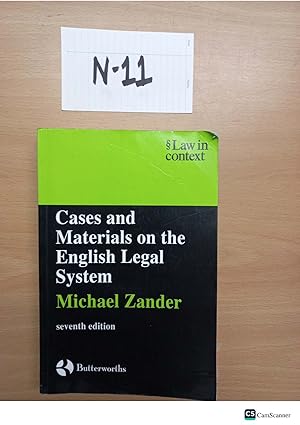 Immagine del venditore per Cases And Material On The English Legal System 7th Ed By Michael Zander venduto da UK LAW BOOK SELLERS LTD