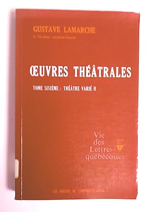 Imagen del vendedor de Oeuvres thtrales. Tome sixime: thtre vari II a la venta por Livresse