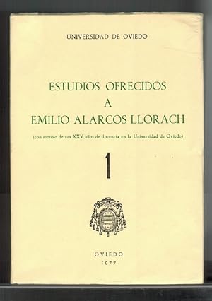 Imagen del vendedor de Estudios ofrecidos a Emilio Alarcos Llorach (con motivo de sus XXV aos de docencia en la Universidad de Oviedo). Tomo 1. a la venta por La Librera, Iberoamerikan. Buchhandlung