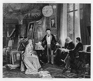 Richard Wagner and friends,1894 Photogravure