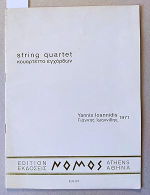 Immagine del venditore per String Quartet. 1971. Edition Nomos E. N. 101. 15 venduto da Versandantiquariat Kerstin Daras