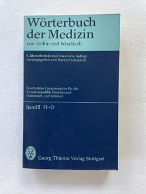 Bild des Verkufers fr Wrterbuch der Medizin von Zetkin und Schaldach zum Verkauf von Books.Unlimited