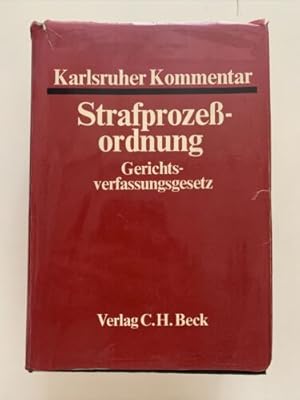 Bild des Verkufers fr StrafprozeB ordnung Gerichts- verfassungsgesetz zum Verkauf von Books.Unlimited