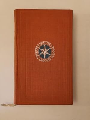 Seller image for Maximen und Reflexionen. Goethe. Hrsg.: Walter Hoyer, Sammlung D for sale by Books.Unlimited