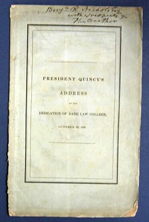 Bild des Verkufers fr An ADDRESS DELIVERED At The DEDICATION Of DANE LAW COLLEGE In HARVARD UNIVERSITY, October 23, 1832 zum Verkauf von Tavistock Books, ABAA