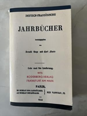 Seller image for Deutsch-Franzsische Jahrbcher for sale by Books.Unlimited