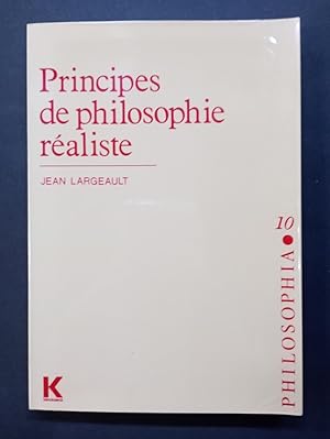 Seller image for Principes de philosophie raliste for sale by Librairie de l'Avenue - Henri  Veyrier