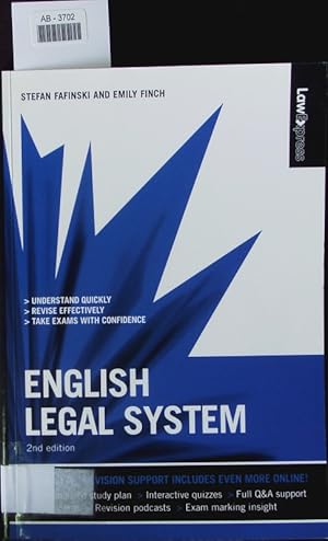 Immagine del venditore per English legal system. venduto da Antiquariat Bookfarm