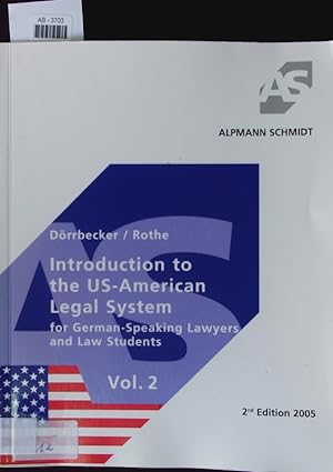 Bild des Verkufers fr Introduction to the US-American legal system. zum Verkauf von Antiquariat Bookfarm