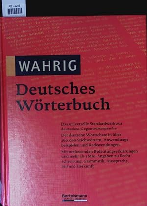 Bild des Verkufers fr Wahrig Deutsches Wrterbuch. zum Verkauf von Antiquariat Bookfarm