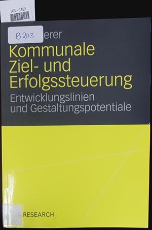 Seller image for Kommunale Ziel- und Erfolgssteuerung. for sale by Antiquariat Bookfarm