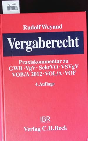 Seller image for Vergaberecht. for sale by Antiquariat Bookfarm