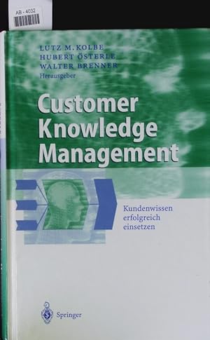 Bild des Verkufers fr Customer knowledge management. zum Verkauf von Antiquariat Bookfarm