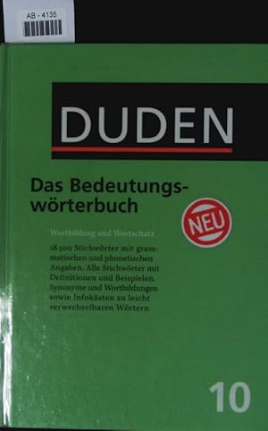 Imagen del vendedor de Duden - Das Bedeutungswrterbuch. a la venta por Antiquariat Bookfarm