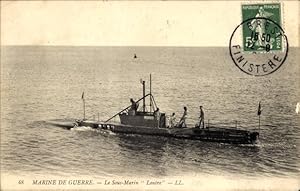 Ansichtskarte / Postkarte Marine de Guerre, Le Sous Marin Loutre, französisches U Boot