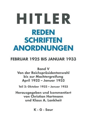 Imagen del vendedor de Oktober 1932 - Januar 1933 a la venta por BuchWeltWeit Ludwig Meier e.K.